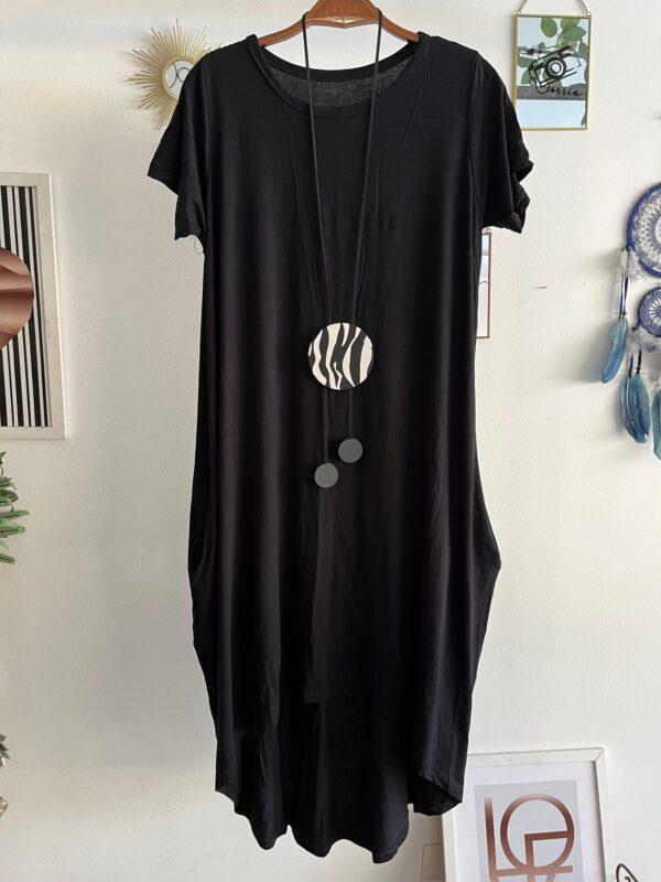 Vestido Mullet Liso Preto