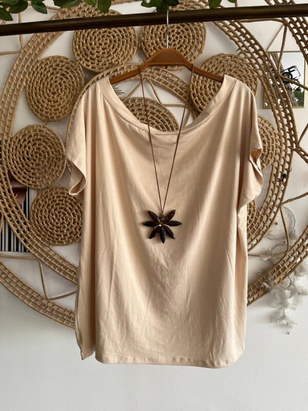 Blusa Gola Canoa Nude