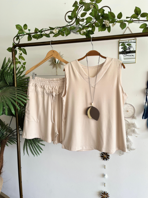Conjunto Nadia Moletinho Bege