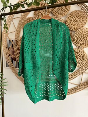 Xale Tricot Verde Bandeira