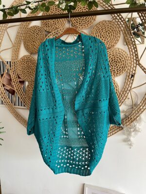 Xale Tricot Verde Esmeralda