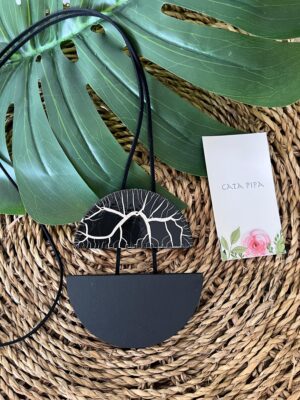Colar Obsidiana Rachada