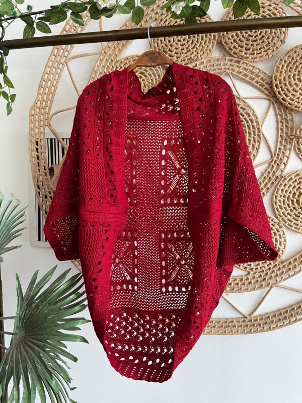 Xale Tricot Vermelho