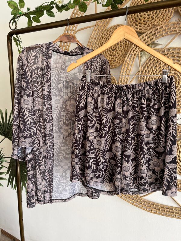 Kimono + short tule Preto