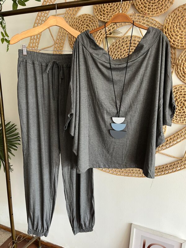 Conjunto Nataly Cinza