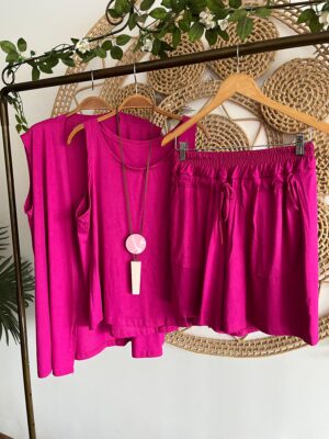 Conjunto 3 Peças Ôda Fúcsia