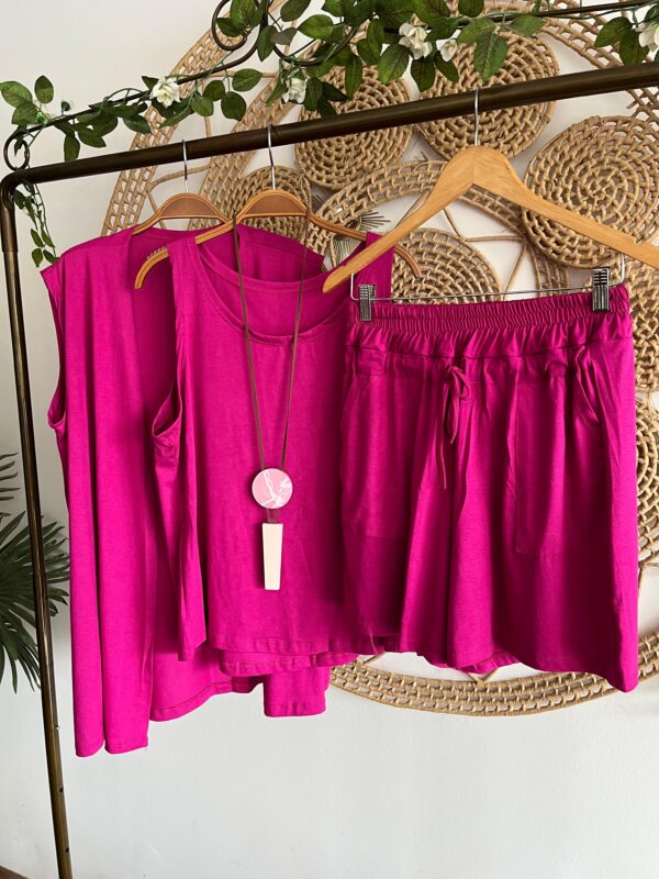 Conjunto 3 Peças Ôda Fúcsia