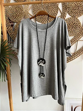 Blusa Ju Cinza