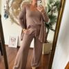 Conjunto Três Peças Pantalonas Serena Bege