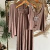 Conjunto Três Peças Pantalonas Serena Bege