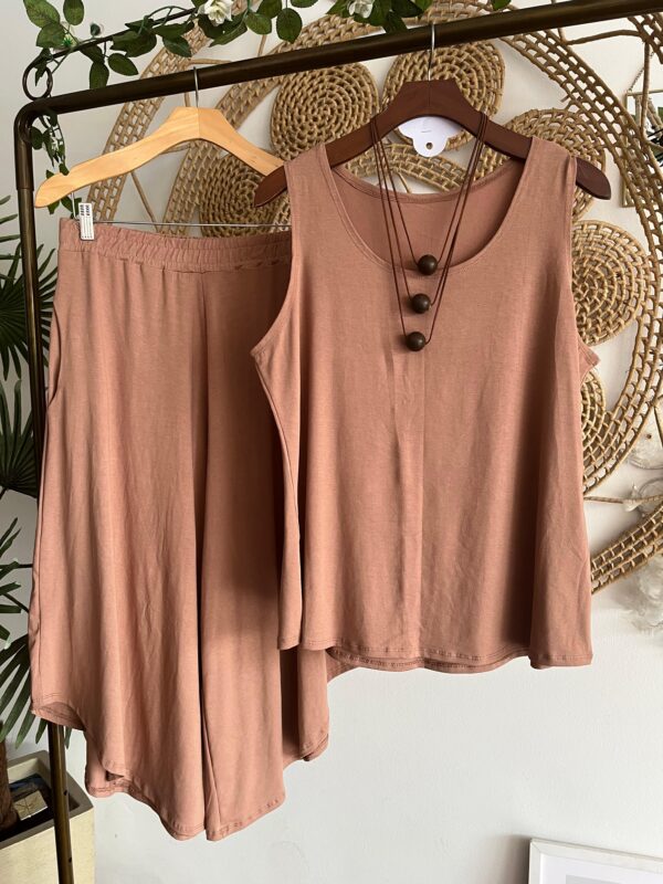 Conjunto Pantacourt Morgana Chocolate
