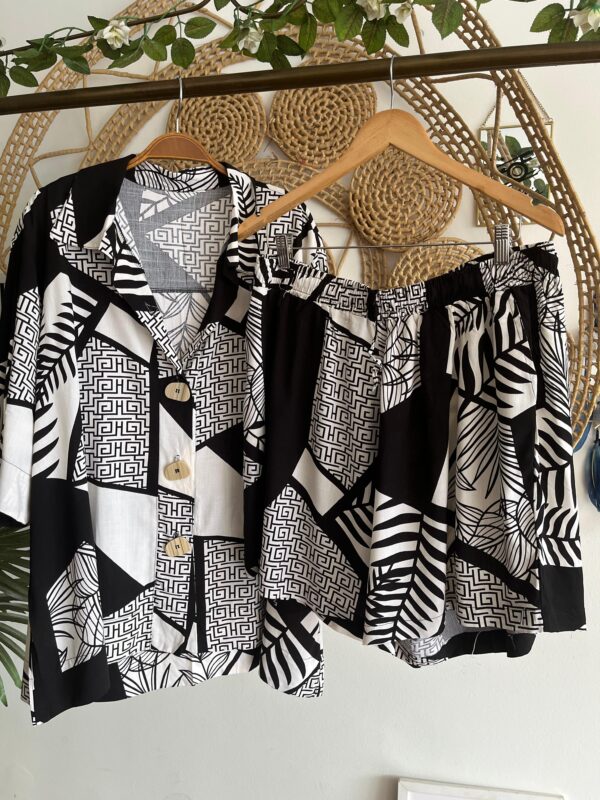 Conjunto Camisa Branco|Preto