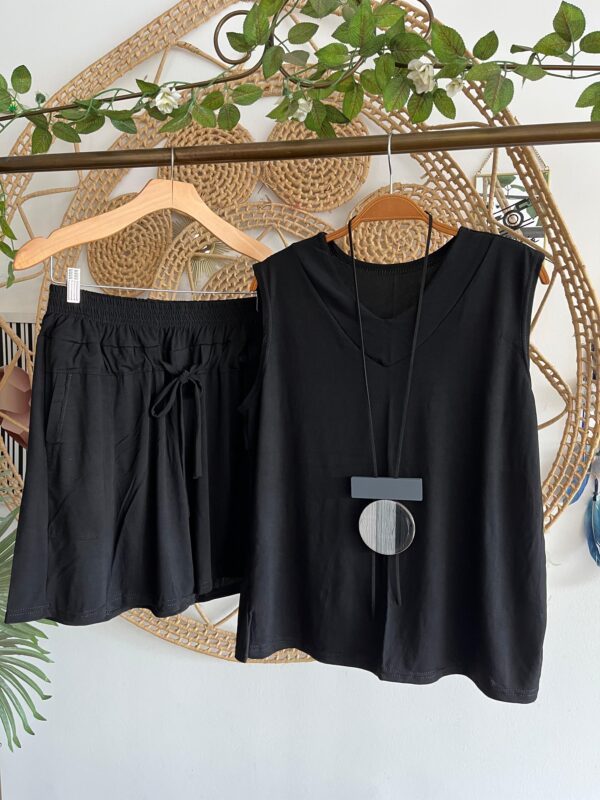 Conjunto Nadia Viscolaycra Preto