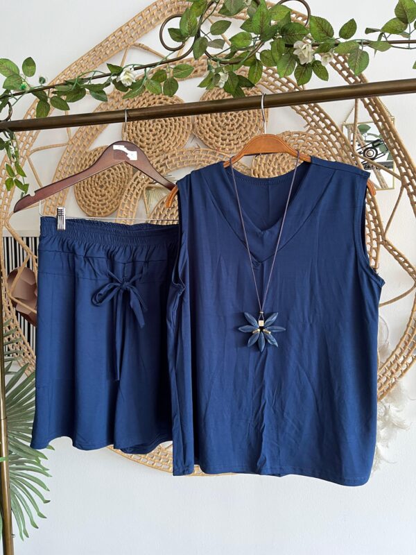 Conjunto Nadia Viscolaycra Azul Marinho