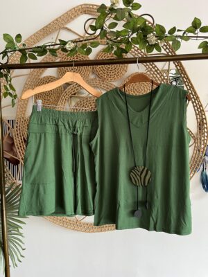 Conjunto Nadia Viscolaycra Verde Militar