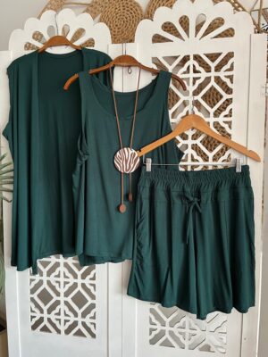 Conjunto 3 Peças Ôda Verde Musgo