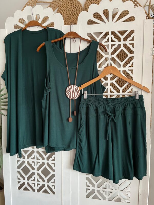 Conjunto 3 Peças Ôda Verde Musgo