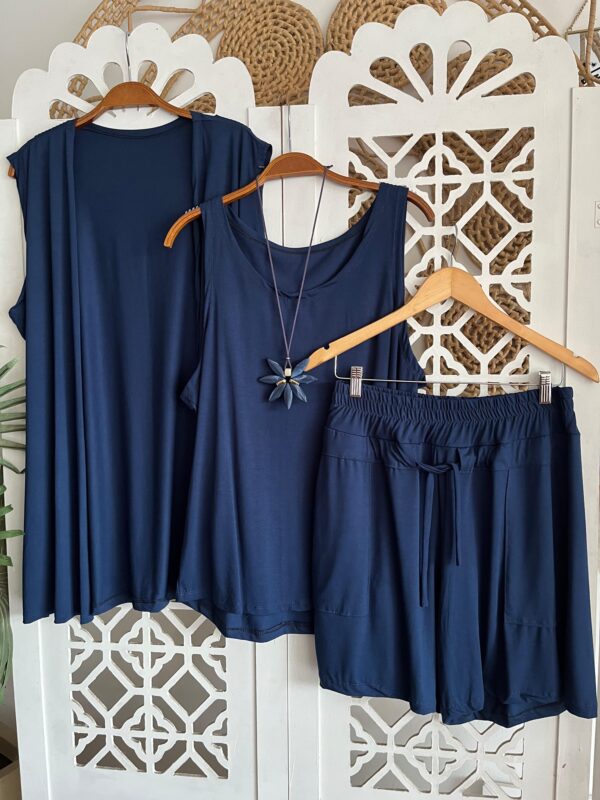 Conjunto 3 Peças Ôda Azul Marinho