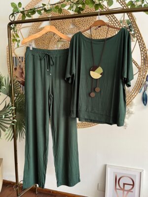 Conjunto Vanessa Verde Folha
