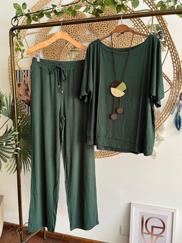 Conjunto Vanessa Verde Folha