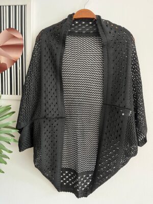 Cardigã Tricot Preto