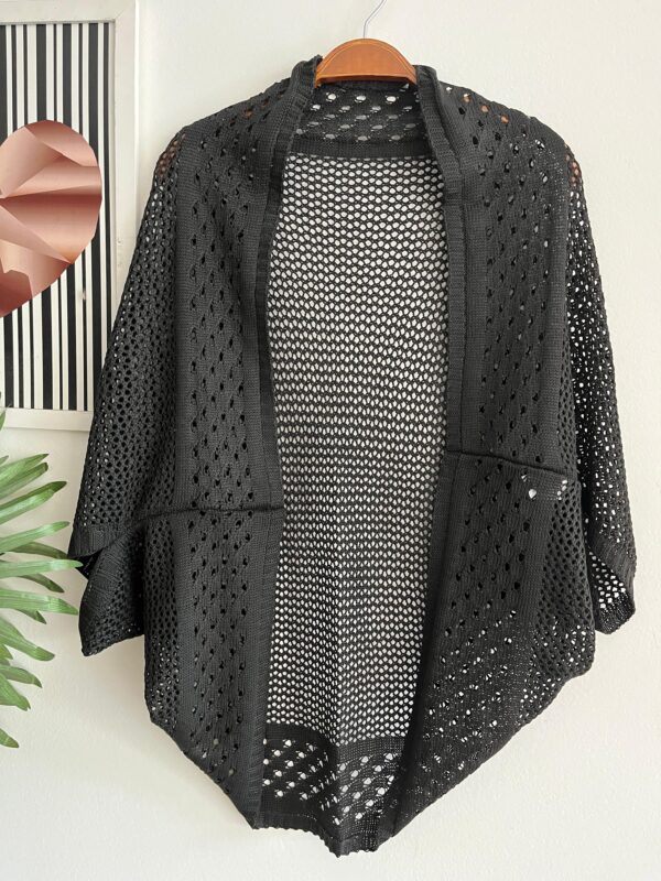 Cardigã Tricot Preto