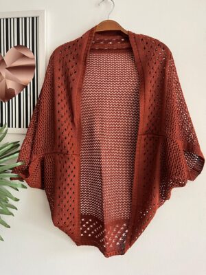 Cardigã Tricot Terracota