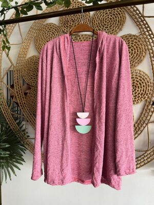 Casaquinho com touca lazinha pink
