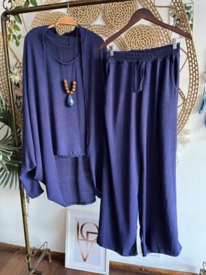 Conjunto Três Peças Casulo Azul