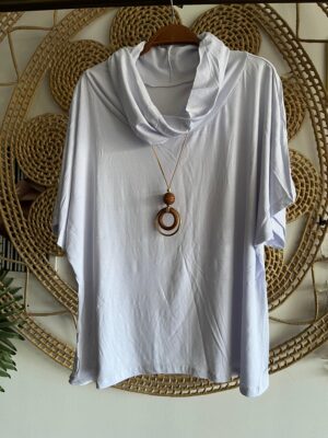 Blusa Gola Caída Branca