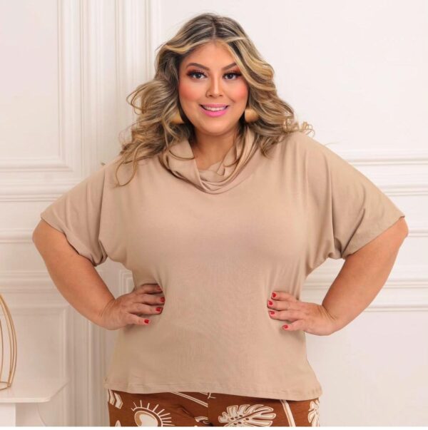 Blusa Gola Caída Terracota