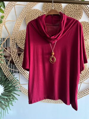 Blusa Gola Caída Marsala