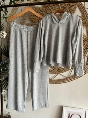 Conjunto Princesa Lazinha Cinza