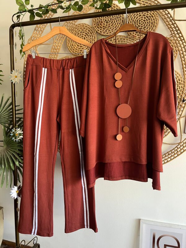 Conjunto Over Gola V Terracota