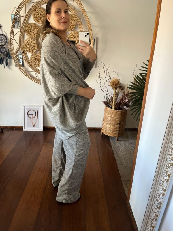 Conjunto Três Peças Casulo Cinza