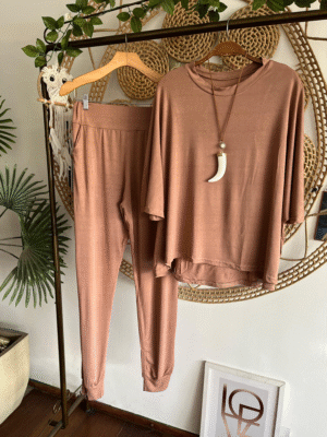 Conjunto Jogger Bege